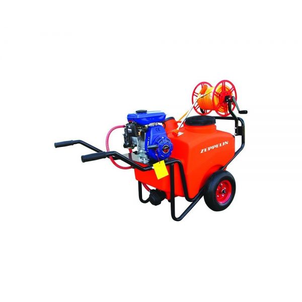 Carretilla pulverizadora 200 litros motor gasolina 4 Tiempos 5.5 HP Zeppelin - Imagen 3
